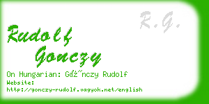 rudolf gonczy business card